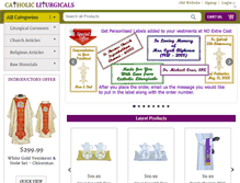 Tablet Screenshot of catholicliturgicals.com
